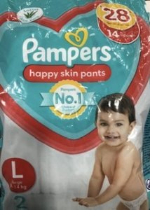 Pampers baby-dry pants L size 2 pants MRP 28/-(8 PCS)