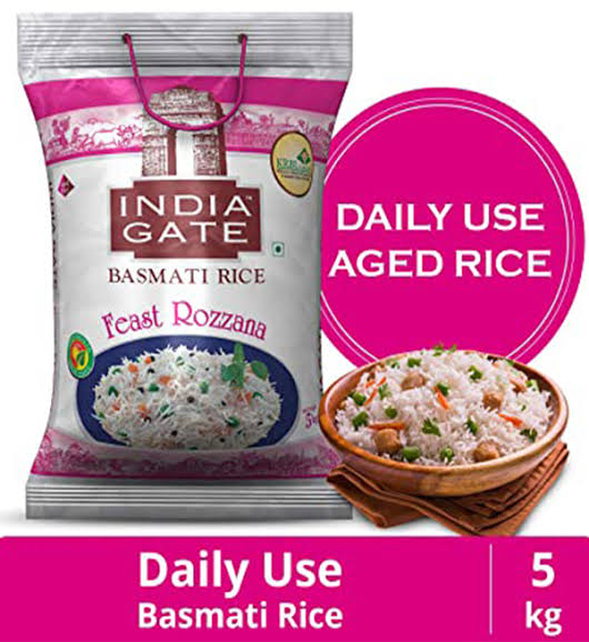 India Gate Basmati Rice Feast Rozzana 5kg MRP 475/-