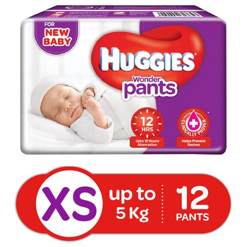 Huggies Pants XS upto 5kg 12 PANTS MRP 99/-