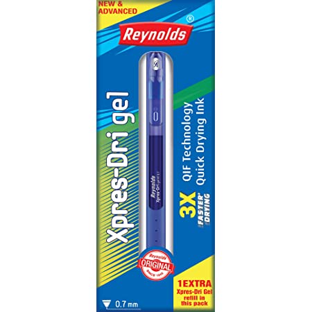 Reynolds Xpres-Dri gel 0.7mm BLUE MRP 50/-