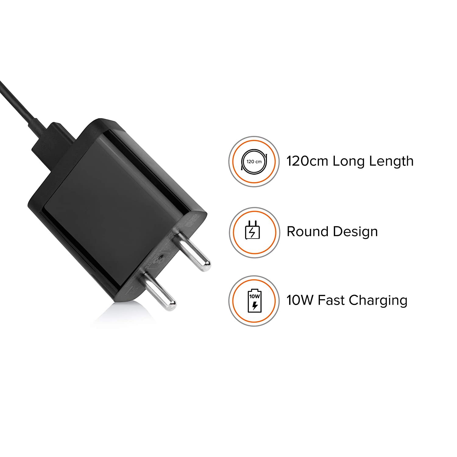 Mi 2A 10W Charger with Cable (1.2 Meter, Black) MRP 599/-