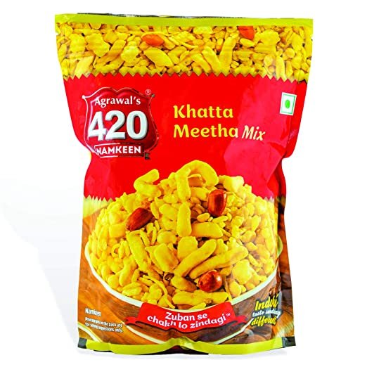 AGARWAL 420 Khatta Meetha Mix Namkeen 900gm MRP 250/-