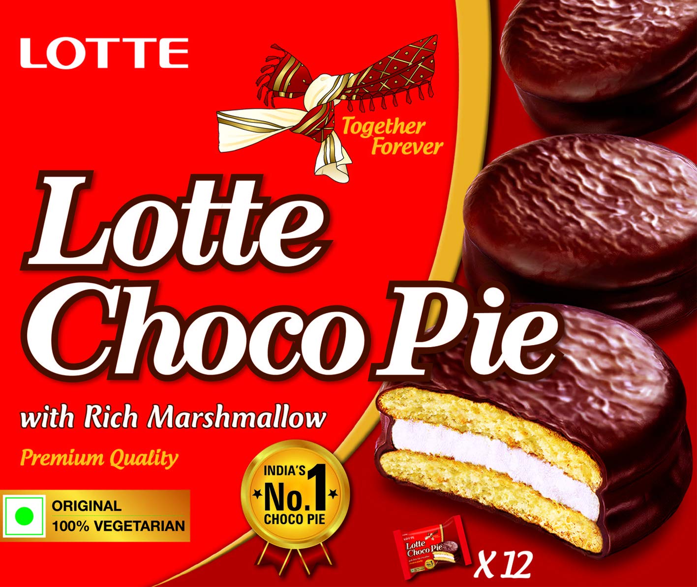 Lotte Choco Pie 336g (12pack*28g each) MRP 150/-