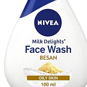 Nivea Face Wash Milk Delights Dry Skin Moisturizing BESAN 100 ml MRP-185/-