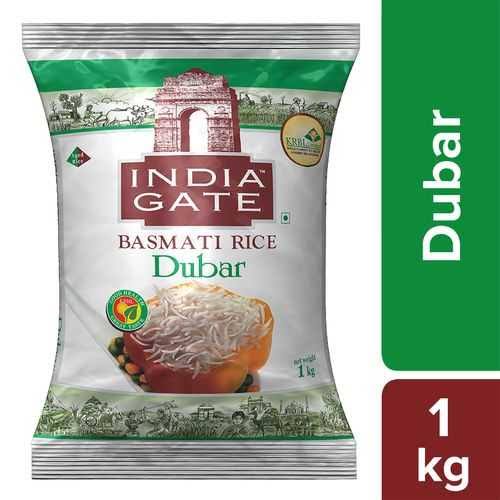 India Gate Basmati Rice Dubar 1kg MRP 122/-