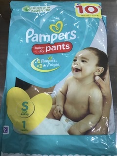 Pampers baby dry pants S Size 1 PANT MRP 10/- (10 PCS)
