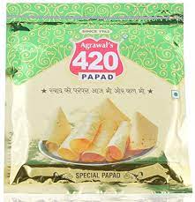 AGRAWAL ' S MOONG SPECIAL 420  PAPAD  400GM MRP 111/-