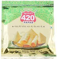 AGRAWAL &#039; S MOONG SPECIAL 420  PAPAD  400GM MRP 111/-