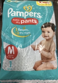 Pampers baby dry pants M Size 1 pant MRP 12/-(10 PCS)