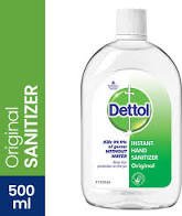 Dettol Instant Hand Sanitizer Original 500 ml MRP-250/-