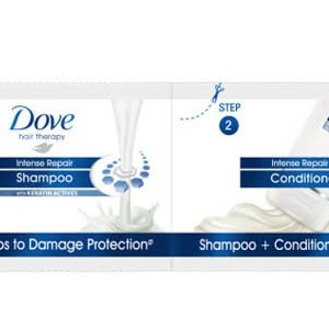 Dove intense repair Shampoo with  conditioner  MRP5/-