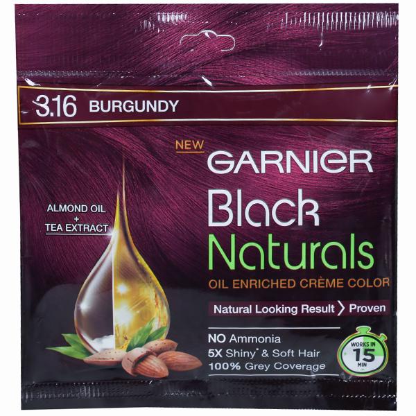 GARNIER Black Naturals Burgundy 3.16 20ML+20G MRP 39/-(8PCS)