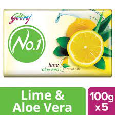 GodrejNo.1 Lime & Aloe Vera (4+1 5u x100gm = 500g )  MRP 100/-