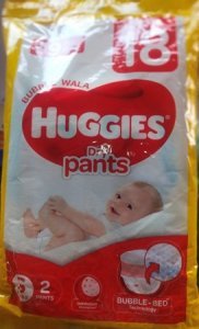 HUGGIES DRY PANTS SIZE S PANTS 2 MRP 18/- (8 Pcs)