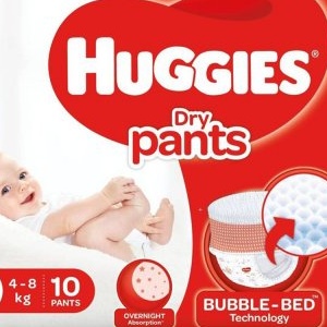 Huggies Dry Pants S 4-8KG 10 PANTS MRP 89/-
