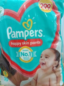 Pampers Happy Skin Pants S Size MRP-299/- (30  Pants)