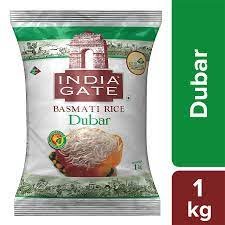 India Gate Basmati Rice Dubar 1kg MRP 122/-