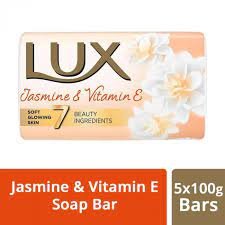 LUX Velvet Glow jasmine   &amp; vitamin E (BUY 4 GET 1 FREE 4 * 100g + 1* 100gm =500GM  MRP 115/-