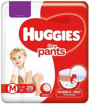 Huggies Dry Pants M 7-12KG  28 PANTS MRP 329/-