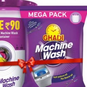 Ghadi Machine Wash 3kg MRP 320/- (FREE PLASTIC CONTAINER )