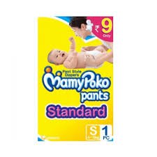 MamyPoko Pants Size  S 1  Pants  4-8KG    MRP 9/- ( 1*10)