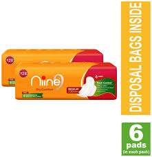 Niine dry comfort extra long  Sanitary Napkins  6PADS 275MM MRP 35/-