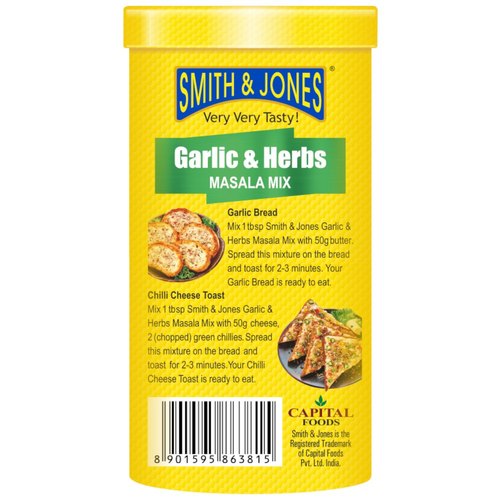 SMITH &  JONES Garlic & Herbs MASALA MIX 75g MRP 99/-