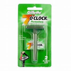 Gillette 7o CLOCK 2BLADES FREE MRP 35/-