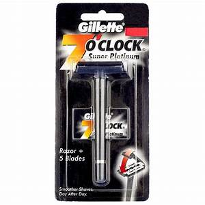 Gillette 7o CLOCK Super Platinum Razor +2 Blades MRP 75/-