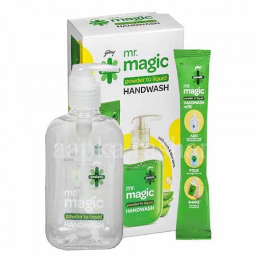 Godrej Magic HANDWASH neem & aloevera (1 sachet: 1U of 9g ,1 empty bottle )MRP 40/-